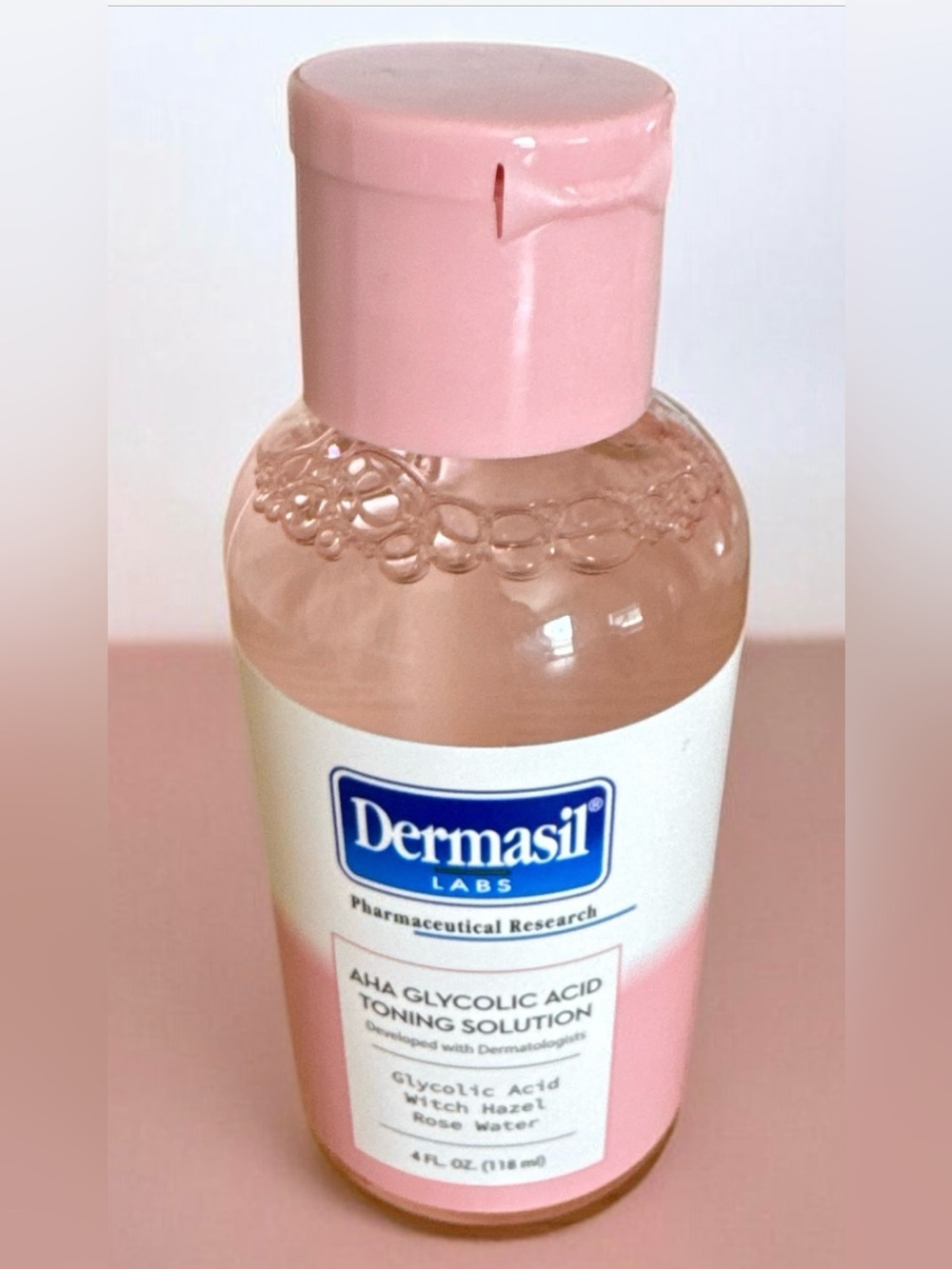 Dermasil AHA Glycolic Acid Toner — Pink Toning Solution